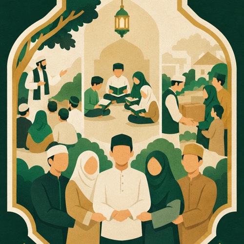 Ilustrasi empat teras gerakan USIA: dakwah, pendidikan, kebajikan dan ukhuwah
